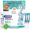 imageGuruNanda 6in1 ReadytoGo Disposable Toothbrush PrePasted Butter on Gums Softex Bristles Floss ampamp Toothpick Tongue ampamp Cheek Cleaner Individually Wrapped ampamp TSA Friendly 21 Ct