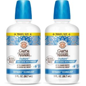 imageGuruNanda Oxyburst Whitening Oral Rinse Mouthwash  Alcohol  Free ampamp Fluoride  Free 1L3 Fl Oz Pack of 2