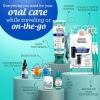 imageGuruNanda Travel Bundle Oil Pulling Sachets Hydroxyapatite Toothpaste Compact Water Flosser BOG Toothbrush Concentrated ampamp Oral Rinse Mouthwash Tongue Scraper Expandable Floss ampamp Brush Pods