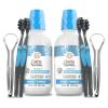 imageGuruNanda Oxyburst Teeth Whitening Mouthwash  Alcohol ampamp Fluoride Free with Hydrogen Peroxide ampamp 7 Essential Oils for OnTheGo Freshness Wild Mint 2x16 fl oz