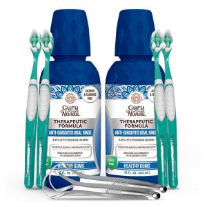 imageGuruNanda Therapeutic Formula AntiGingivitis Oral Rinse Mouthwash with 005 CPC for Healthy Gums  16 oz  2 Pack