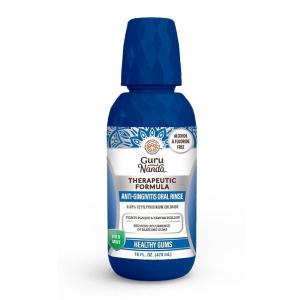 imageGuruNanda Therapeutic Formula AntiGingivitis Oral Rinse Mouthwash with 005 CPC for Healthy Gums  16 oz