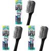 image:imageGuruNanda Gentle Giant Charcoal Toothbrush  Dual Action Flossing Spiral Bristles NonSlip Ergo Dexa Grip Handle Helps in Teeth Whitening BPA Free 2ctCharcoal
