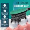 image:imageGuruNanda Gentle Giant Charcoal Toothbrush  Dual Action Flossing Spiral Bristles NonSlip Ergo Dexa Grip Handle Helps in Teeth Whitening BPA Free 2ctCharcoal