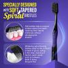 image:imageGuruNanda Gentle Giant Charcoal Toothbrush  Dual Action Flossing Spiral Bristles NonSlip Ergo Dexa Grip Handle Helps in Teeth Whitening BPA Free 2ctCharcoal