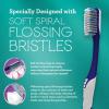 image:imageGuruNanda Gentle Giant Charcoal Toothbrush  Dual Action Flossing Spiral Bristles NonSlip Ergo Dexa Grip Handle Helps in Teeth Whitening BPA Free 2ctRegular