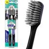 image:imageGuruNanda Gentle Giant Charcoal Toothbrush  Dual Action Flossing Spiral Bristles NonSlip Ergo Dexa Grip Handle Helps in Teeth Whitening BPA Free 2ctCharcoal