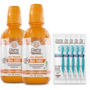 image:imageGuruNanda Dry Mouth Oral Rinse  Fluoride  Free amp Alcohol  Free Mouthwash  2x16 oz