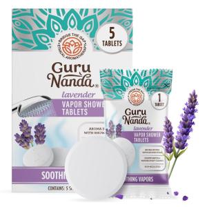 image:imageGuruNanda Lavender Vapor Shower Tablets CleanDissolving Aromatherapy Shower Steamers with Lavender amp Menthol Soothes amp Promotes Relaxation Ideal for Gifting 5 CountPack of 1