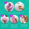 image:imageGuruNanda Valentines Day Special Compact Water Dental Flosser Portable Travel Size Oral Irrigator Flosser with Collapsible 180 ml Tank Smart Timer 4 Flossing Modes TSAFriendly  PinkPink