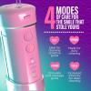 image:imageGuruNanda Valentines Day Special Compact Water Dental Flosser Portable Travel Size Oral Irrigator Flosser with Collapsible 180 ml Tank Smart Timer 4 Flossing Modes TSAFriendly  PinkPink