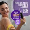 image:imageGuruNanda Valentines Day Special Compact Water Dental Flosser Portable Travel Size Oral Irrigator Flosser with Collapsible 180 ml Tank Smart Timer 4 Flossing Modes TSAFriendly  PinkBlack