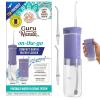 image:imageGuruNanda Valentines Day Special Compact Water Dental Flosser Portable Travel Size Oral Irrigator Flosser with Collapsible 180 ml Tank Smart Timer 4 Flossing Modes TSAFriendly  PinkLavender