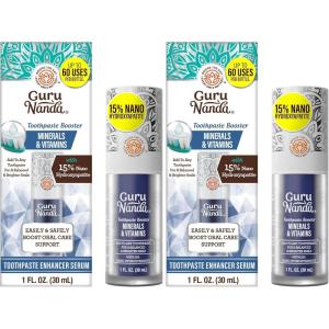 image:imageGuruNanda Toothpaste Booster with 15 Nano Hydroxyapatite  Add to Toothpaste for Whitening amp Fresh Breath FluorideFree Formula with Vitamins amp Minerals Up to 60 Uses1 Fl Oz Pack of 2