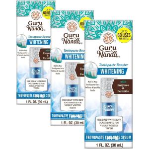 image:imageGuruNanda Whitening Toothpaste Booster with Enzymes amp Peroxide  Add to Toothpaste for Whitening FluorideFree Formula Up to 60 Uses1 Fl Oz Pack of 3
