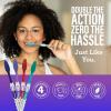 image:imageGuruNanda Floss Fusion Toothbrush with Dual Action Soft Flossing Bristles Ultrafine Tapered Bristles for Deeper Cleaning BPA amp PFASFree 8 CountPack of 4