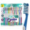 image:imageGuruNanda MultiAction Directional Bristle Toothbrush with Tongue Cleaner Ergonomic Handle Soft Bristles 12 Count