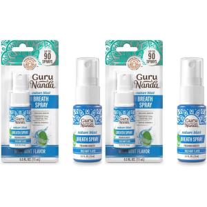 image:imageGuruNanda Nature Blast Mouth Freshener Spray for Bad Breath Sugar Free Travel Size Wild Mint Oral Breath Freshener with Essential Oils Vegan GlutenFree Up to 90 Sprays 05 fl oz05 Fl Oz Pack of 2