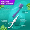 image:imageGuruNanda 6in1 ReadytoGo Disposable Toothbrush PrePasted Butter on Gums Softex Bristles Floss amp Toothpick Tongue amp Cheek Cleaner Individually Wrapped amp TSA Friendly 60 Ct